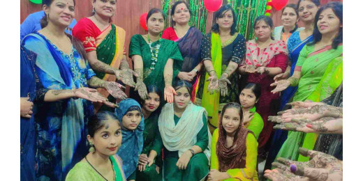 सावन महोत्सव के अंतर्गत मेहंदी प्रतियोगिता का किया गया आयोजन